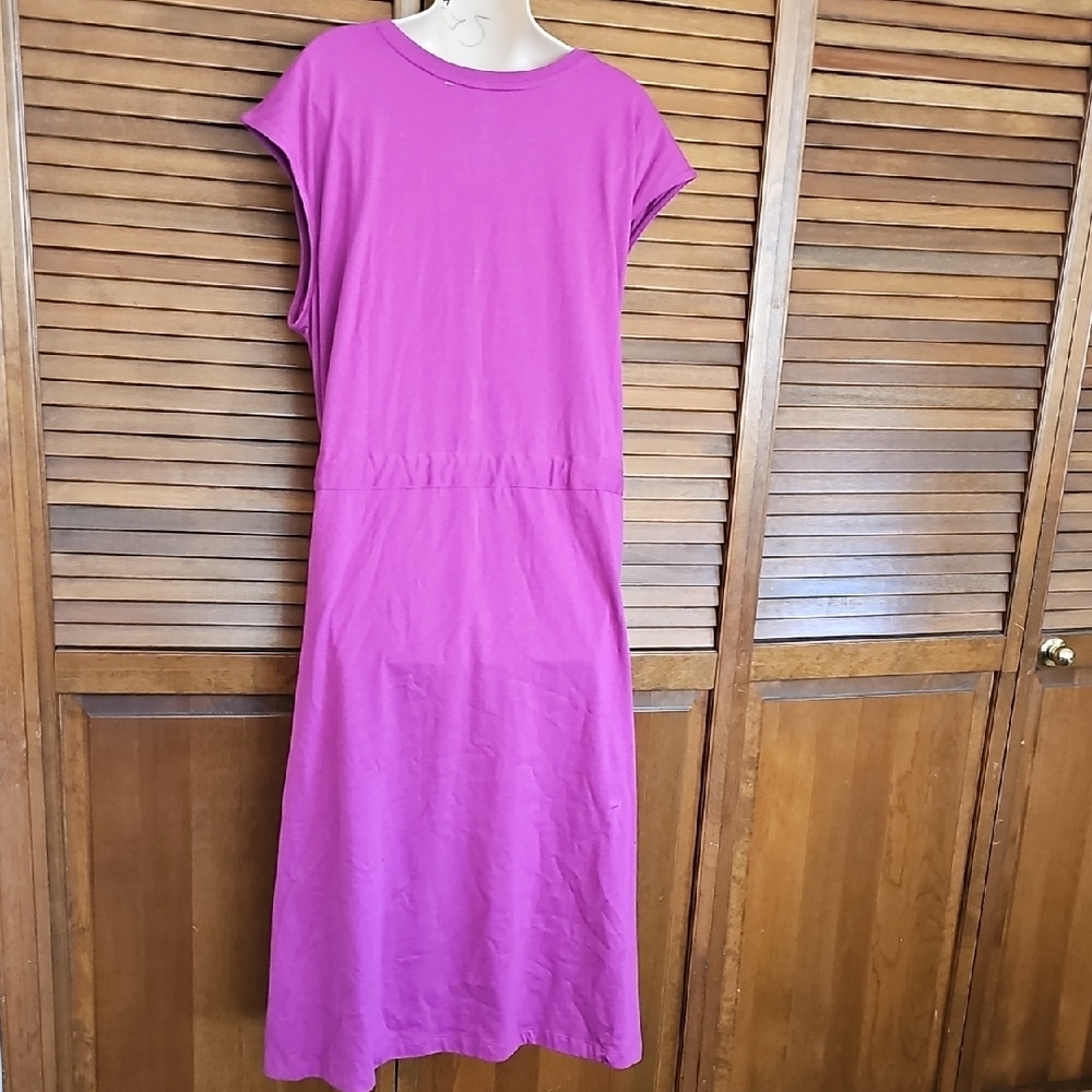 NWT Sonoma Goods for Life Midi Dress  Magenta Pink Knit Drawstring Waist XXL - Picture 9 of 13